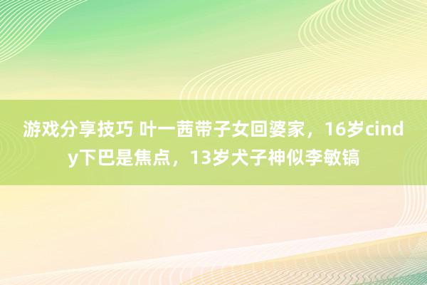 游戏分享技巧 叶一茜带子女回婆家，16岁cindy下巴是焦点，13岁犬子神似李敏镐